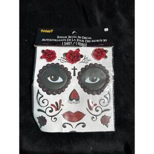 Spirit Halloween Sugar Skull 3D Decals For Costume H1